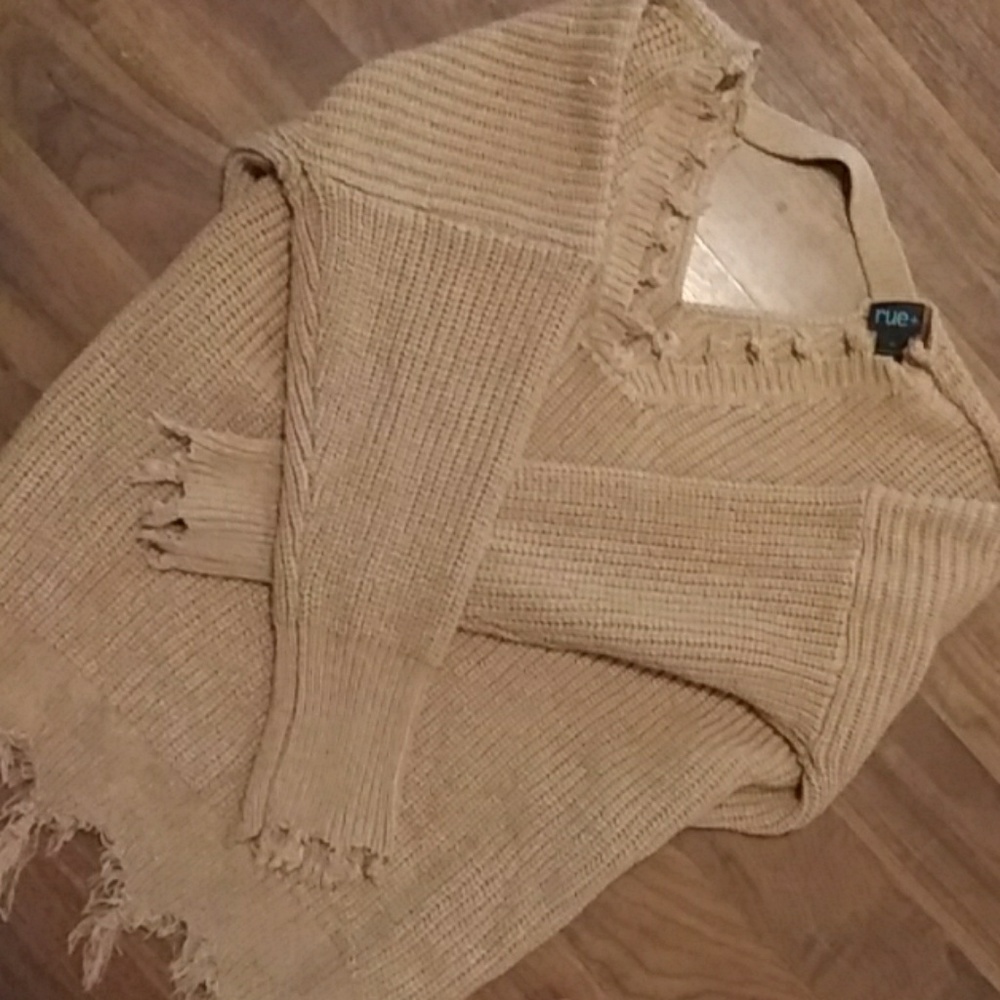Distressed sweater